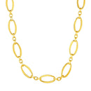 14k Yellow Gold Necklace with Polished Oval Links-1