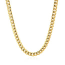 4.5mm 14k Yellow Gold Miami Cuban Semi Solid Chain-2