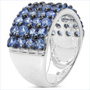 3.08 Carat Genuine Tanzanite .925 Sterling Silver Ring-3