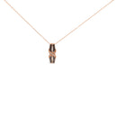 10K Rose Gold 1/4 Cttw White and Chocolate Brown Diamond Infinity Twist Pendant Necklace (I-J Color, I1-I2 Clarity)-5