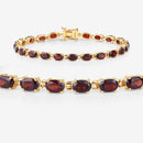 11.22 Carat Genuine Garnet .925 Sterling Silver Bracelet-2