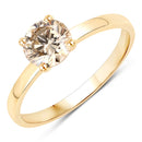 1.00 Carat Genuine TTLB Diamond 14K Yellow Gold Ring-1