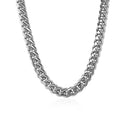 14k White Gold Classic Miami Cuban Solid Chain (5.00 mm)-2