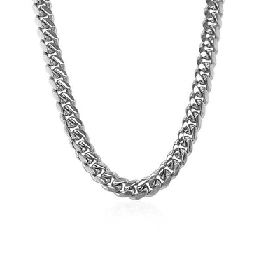 14k White Gold Classic Miami Cuban Solid Chain (5.00 mm) - 0