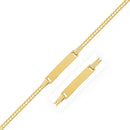 14k Yellow Gold Curb Link Style Children's ID Bracelet-1