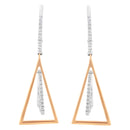 14K Rose and White Gold 3/8 Cttw Diamond Windchime Drop and Dangle Earring (G-H Color, SI1-SI2 Clarity)-1