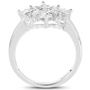 1.08 Carat Genuine White Sapphire .925 Sterling Silver Ring-2