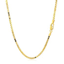 14k Yellow Gold Semi Solid Box Chain 1.6mm-3