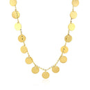 Choker Necklace with Polished Discs in 14k Yellow Gold-2