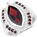 4.06 Carat Genuine Garnet .925 Sterling Silver Ring-1