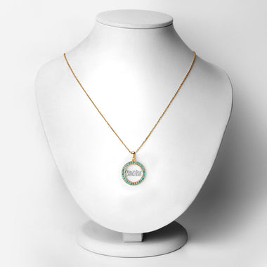 0.54 Carat Genuine Emerald .925 Sterling Silver Pendant - 0
