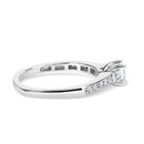 14K White Gold Diamond 1/2 Cttw Princess Cut Diamond Engagement Ring (G-H Color, VS2-SI1 Clarity) - Size 7-2