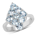 2.88 Carat Genuine Blue Topaz .925 Sterling Silver Ring-1