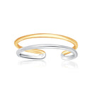 14k Two-Tone Gold Toe Ring with a Fancy Open Wire Style-1