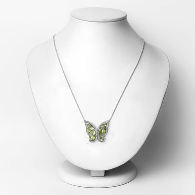 4.65 Carat Genuine Peridot .925 Sterling Silver Necklace - 0