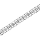 .925 Sterling Silver 1/10 Cttw Diamond Double-Link 7" Rolex Tennis Bracelet (I-J Color, I3 Clarity)-3