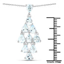 2.20 Carat Genuine Aquamarine .925 Sterling Silver Pendant-3
