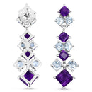 4.94 Carat Genuine Amethyst & Blue Topaz .925 Sterling Silver Earrings-4
