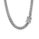 14k White Gold Classic Miami Cuban Solid Chain (5.00 mm)-4