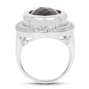 7.90 Carat Genuine Smoky Quartz .925 Sterling Silver Ring-2