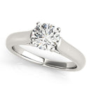 14k White Gold Cathedral Design Solitaire Diamond Engagement Ring (1 cttw)-1