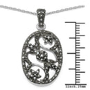 0.28 Carat Genuine Black Diamond .925 Sterling Silver Pandent-3