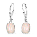 2.52 Carat Genuine Ethiopian Opal .925 Sterling Silver Earrings-1