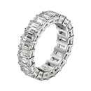 Emerald Cut Lab Grown Diamond Eternity Ring in 14k White Gold (2 cttw FG/VS2)-4