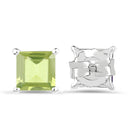 2.30 Carat Genuine Peridot .925 Sterling Silver Earrings-3