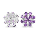 3.80 Carat Genuine Amethyst .925 Sterling Silver Earrings-3