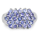 2.03 Carat Genuine Tanzanite .925 Sterling Silver Ring-4