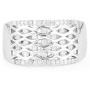 0.41 Carat Genuine White Diamond .925 Sterling Silver Ring-3