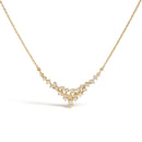 14K Yellow Gold 1/2 Cttw Diamond Scattered "V" Necklace (I-J Color, SI2-I1 Clarity) - 18" Inches-1