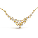 14K Yellow Gold 1/2 Cttw Diamond Scattered "V" Necklace (I-J Color, SI2-I1 Clarity) - 18" Inches-2