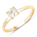 0.62 Carat Genuine LB Diamond 14K Yellow Gold Ring-1
