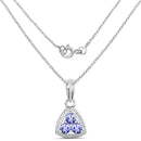 0.69 Carat Genuine Tanzanite .925 Sterling Silver Pendant-2