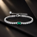 925 Sterling Silver 145+65mm Pavé Setting CZ Bracelet-1