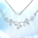 7.36 Carat Genuine Blue Topaz .925 Sterling Silver Necklace-3
