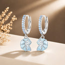 925 Sterling Silver Earrings with Nano Opal Stone and Enamel - 22x8mm-1