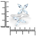1.54 Carat Genuine Aquamarine .925 Sterling Silver Ring-3