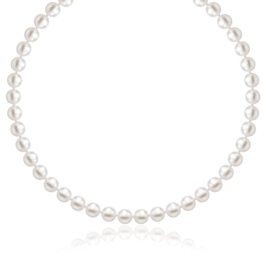 14k Yellow Gold Necklace with White Freshwater Cultured Pearls (6.0mm to 6.5mm)