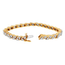 14K Yellow Gold Round-Cut Diamond Bracelet (4.00 cttw, H-I Color, I1-I2 Clarity)-3