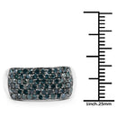 1.17 Carat Genuine Blue Diamond .925 Sterling Silver Ring-3
