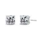 14K White Gold 1 1/2 Cttw Clarity Enhanced Princess Cut Diamond Solitaire Stud Earrings (I-J Color, I1-I2 Clarity)-1