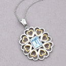 2.60 Carat Genuine Blue Topaz .925 Sterling Silver Pendant-4