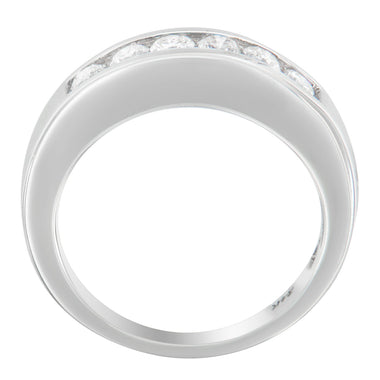 14K White Gold 3/4ct. TDW Diamond Channel Band Ring (H-I, I1-I2) - 0