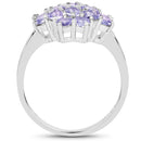 1.70 Carat Genuine Tanzanite .925 Sterling Silver Ring-2