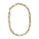 14k Yellow Gold Extra Wide Paperclip Chain Necklace-1