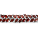 18.40 Carat Genuine Garnet .925 Sterling Silver Bracelet-2