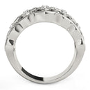Diamond Studded Four Leaf Clover Motif Ring in 14k White Gold (1/4 cttw)-3